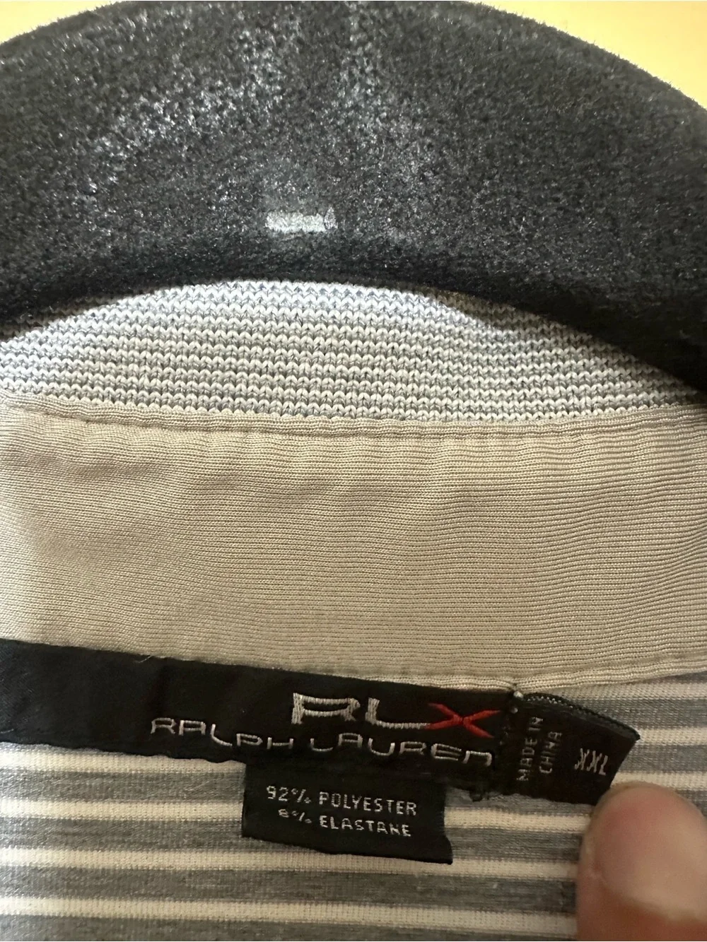 Ralph Lauren RLX Cancer Awareness Striped Performance Polo Striped Men XXL Gray